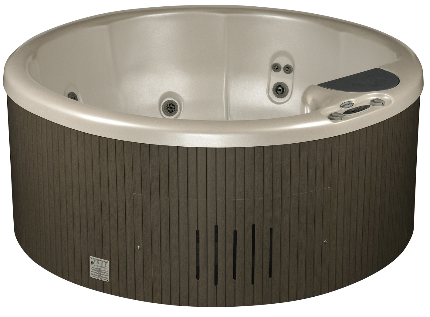 Compact circular hot tub